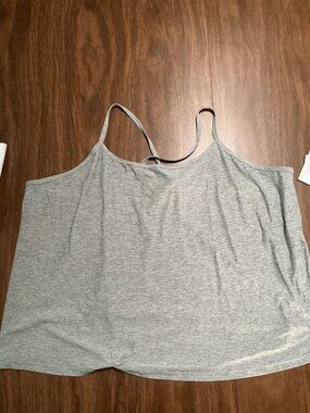 Beyond Yoga Womens Strappy Back Tank Top Gray 3X Polyester Blend